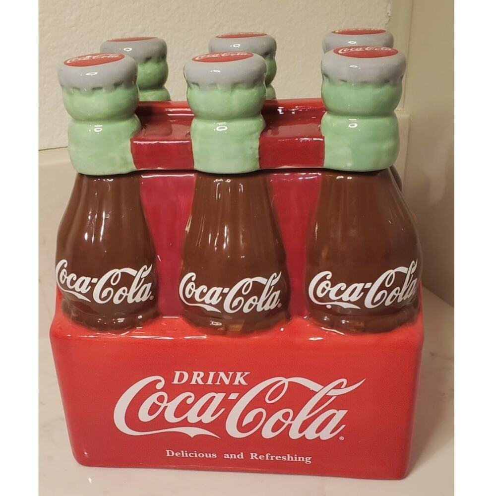 NEW Coca-Cola 6-Pack Bottles Durastone 3D Figural Snack / Cookie Jar